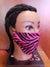 Hot Pink Zebra Print Face Cover w/ Color inside